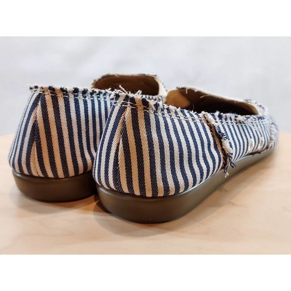 AEROSOLES Blue and White Striped Loafers - Picture 7 of 11
